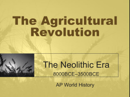 The agricultural revolution