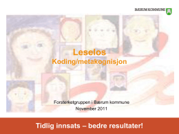 Koding og metakognisjon - LeseLos i Bærum kommune