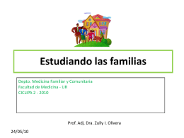 Estudiando las familias - Dpto. de Medicina Familiar y Comunitaria