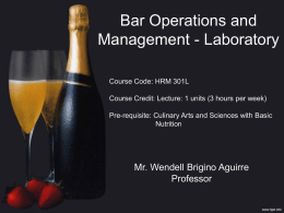 Bar Lab Course Orientation - My Academic World