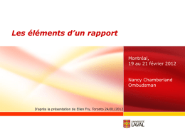 05 Les éléments du rapport - powerpoint1 (Mar 1030)