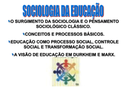 sociologia da educação 2014