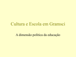 Cultura e Escola em Gramsci