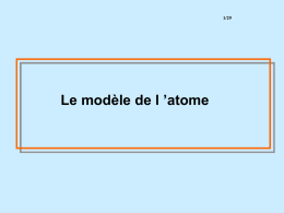 Le modèle de l`atome