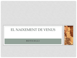 EL NAIXEMENT DE VENUS - MG25 Història de l`Art