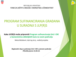 JLP(R) - Fond za zaštitu okoliša i energetsku učinkovitost