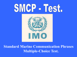 Standard Marine Communication Phrases