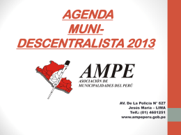 agenda muni- descentralista 2013