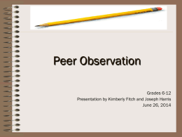 Peer Observation
