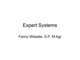 expert-systems1 - Fanny Widadie, SP, M.Agr