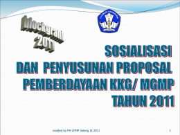 penyusunan proposal kkgmgmp - Staff Dikmen LPMP Jawa Tengah