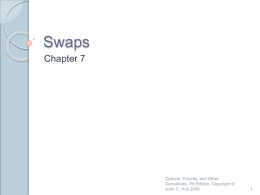 Swaps - Banks and Markets