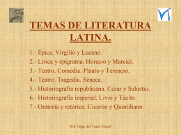 temas de literatura latina. - Clásicas