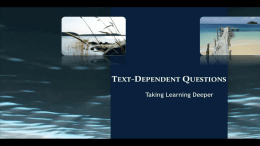 Text-Dependent Question