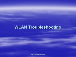 Lesson 8 WLAN Troubleshooting