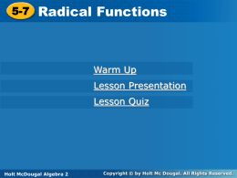 radical function - School District 27J
