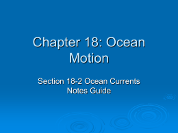 Chapter 18: Ocean Motion