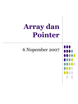 Bab 4 Array dan Pointer