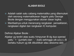 Aljabar Boole