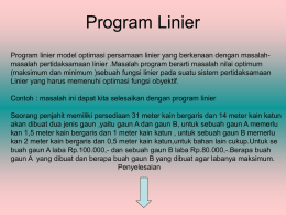 Program Linier
