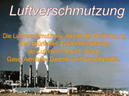 Gew&auml;sser W&auml;lder Folgen der Luftverschmutzung