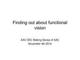 Functional vision AAC