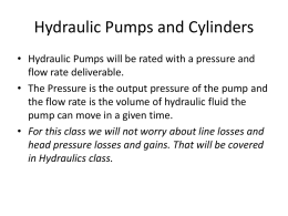 Hydraulic Pumps and Cylinders