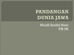 PANDANGAN dan Mitologi Jawa
