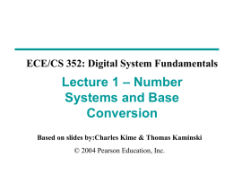Chapter 1 - PPT - Mano & Kime - 3rd Ed - ECE/CS 352 On