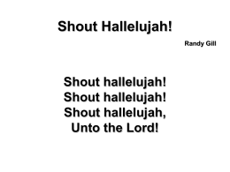 Shout Hallelujah - AIM The Network