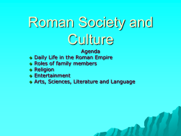 Roman Society and Culture Section 4