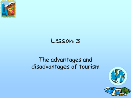 Advantages and disadvantages of tourism