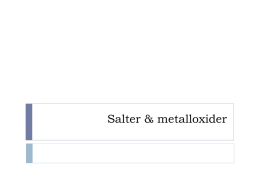 3. Salter & metalloxider