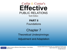 Cutlip & Center`s Effective PUBLIC RELATIONS