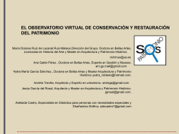 el observatorio virtual de conservación y restauración