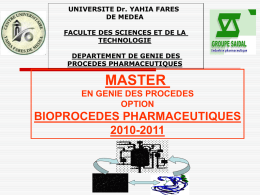 bioprocedes pharmaceutiques