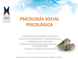 psicología social psicológica - Fundación Universitaria Luis Amigó