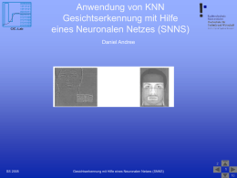 KNN 801 Anwendung Gesichtserkennung mit SNNS
