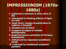 IMPRESSIONISM (1870s