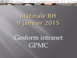 Présentation Gesform GPMC