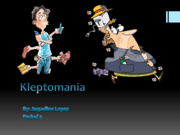 Jaqueline L_ -Kleptomania