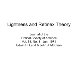 Lightness and Retinex Theory