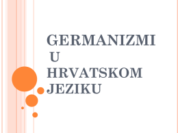 germanizmi u hrvatskom jeziku