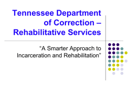 Tenn. Department of Corrections Internships.