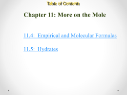 11.4: Empirical and Molecular Formulas