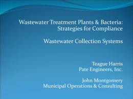 Wastewater Collection Systems— Impact on WWTP