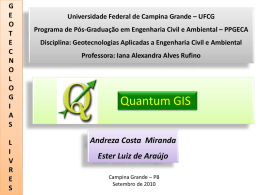 Quantum GIS - Universidade Federal de Campina Grande