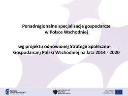 ponadregionalne specjalizacje gospodarcze w Polsce