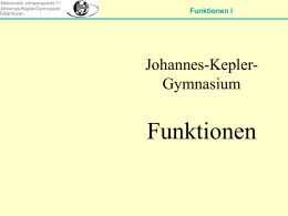 Funktionen - Johannes-Kepler