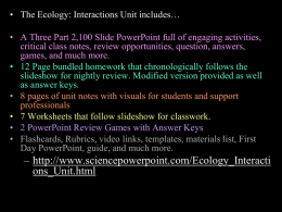 Ecological Succession PowerPoint Review Game
